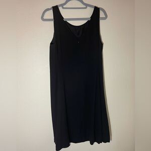 Eileen Fisher Black Silk Lined Formal Dress